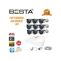 2mp Ahd 1080p Gece Görüşlü 9 Kameralı Güvenlik Sistemi