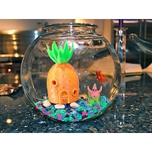 Sünger Bob Ananas Akvaryum Evi Dekoratif Balık Yuvası