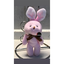 Sevimli Tavşan Peluş Oyuncak Anahtarlık Uyku Arkadaşı Hediyelik 12 Cm PEMBE