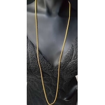 80 Cm Uzunluk Unisex Vip Çelik Arnavut Zinciri Model Sarı Renk Kolye Sarı