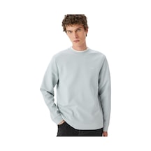 About Blank Koton Bisiklet Yaka Basic Pamuk Karışımlı Minimal Baskılı Sweatshirt Acı Kahverengi