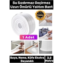 1 Adet Beyaz İzolasyon Bant Dayanıklı Deluxe Su Geçirmez Sızdırmaz Lavabo Pvc Yağ Kenar Küf Önleyici