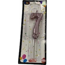7 Yaş Pembe Rakam Mum