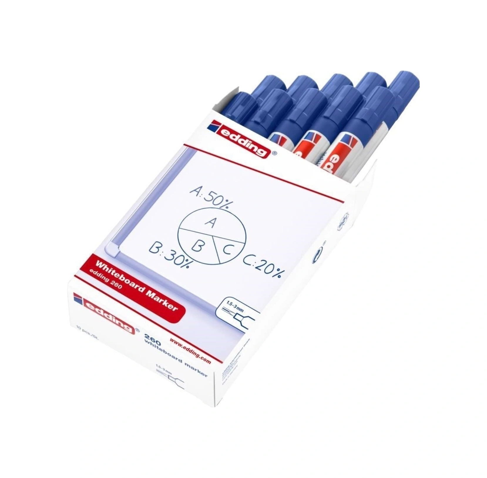 Mavi Renkli / Beyaz Tahta Kalemi / Whiteboard Marker / 260 - 1.5 -3mm Renk : 3