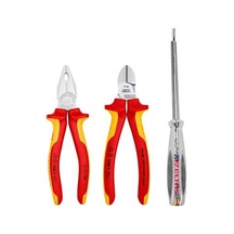 Knipex 3'lü 1000v Kombine Pense 180 Mm 1000v Yan Keski 160 Mm Kontrol Kalemi 190 Mm