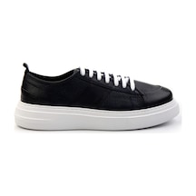 Bambi Lacivert Hakiki Deri Erkek Sneaker E01083018003 Lacivert