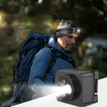 Geeroyoo Dış Mekan Kamera Ve Farı 2-in-1: 1080p Hd Kayıt, 45 Ayarabilir Işık Açısı, El Hareketi Sensörlü Kasküstü Led Kamerası