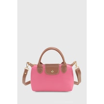 Housebags Pembe Çok Yönlü Pu Deri Çapraz Askılı Çanta Pembe