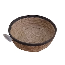 Hasır Örgü Çok Amaçlı Sepet 24 Cm Açık Ahşap