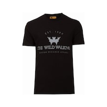 The Wıld Walkıng Erkek Sıfır Yaka T-Shirt-Siyah (504684617) Siyah
