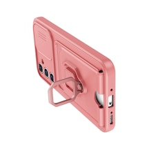 Samsung Galaxy Uyumlu - A05s Kılıf Zuma Kartvizitli Yüzüklü Silikon - Pembe