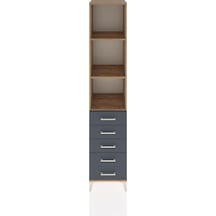 Hyperion Dolap 3 Raflı 5 Çekmeceli 44x44x221 Çam-antrasit Atlas Çam