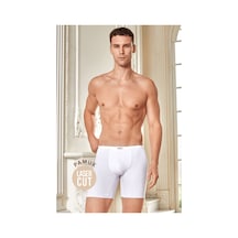 Berrak 3 Adet 4435 Erkek Lazer Kesim Beyaz Kıyafet Altında Belli Olmaz Boxer Abani Classic