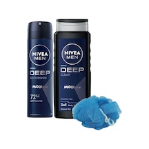 Men Erkek Sprey Deodorant Deep Dimension 150ml Ve Deep Dimension Duş Jeli 500ml, Banyo Lifi Hediyeli Diğer