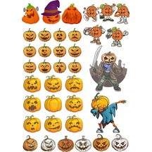 Happy Halloween Sticker Set-3 20 Parça Telefon, Tablet, Defter, Laptop Sticker