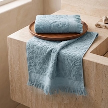 Botti Home %100 Pamuk Jakarlı El Ve Yüz Havlusu Seti 50 X 90 Cm Çeyizlik Saçaklı Havlu 2'li El Ve Yüz Havlusu