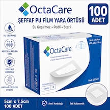 Octacare Esnek Steril Nonwoven Yara Örtüsü 5 Cm 7,5 Cm 100 Adet