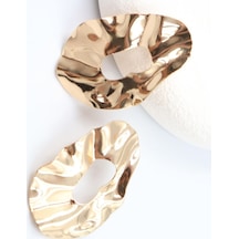 Gold Çelik Küpe 4,5 Cm Çok Renkli