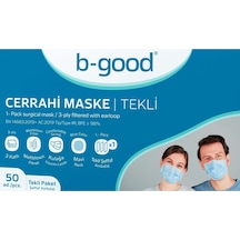 B-Good Full Ultrasonik 3 Katlı Lastikli Maske 50 Adet - Tekli Poşet