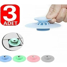 3 Adet Mutfak Banyo Gider Tıpası Kapağı Tıkaç Süzgeç Plastik Diğer