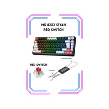Mk82x2-10 Farklı Rainbow-mekanik Gaming Klavye-siyah Red Swıch Abr Kombinasyon