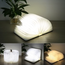 Sones Yaratıcı Led Çevirme Origami Kitap Lambası Gece Lambaları, Sıcak Beyaz Işık + Beyaz Işık, Fs-led01 500 Lümen
