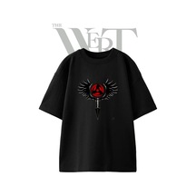 Thewert Naruto Sharingan Tasarım Baskılı Ünisex Siyah Oversize T-shirt