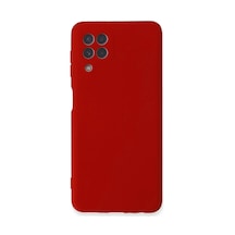 Samsung Uyumlu Galaxy A22 Uyumlu Kılıf Nano İçi Kadife Silikon - Kırmızı