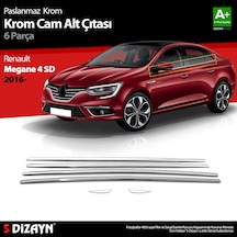 S-Dizayn  Renault Megane 4 Sd Krom Cam Çıtası 6 Prç. 2016 Üzeri
