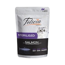 Felicia Somonlu Tahılsız Kısırlaştırılmış Pouch Konserve Yetişkin Kedi Maması 85 G