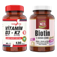 Ncs Biotin L Sistein Çinko 60 Tablet + Nevfix D3-K2 120 Tablet
