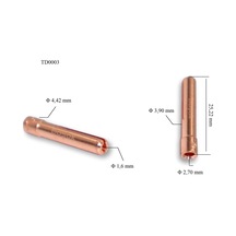 Td0003-16 1,6 Mm Fındık Collet-pens 13n22 Tig 9-20 Trafimet