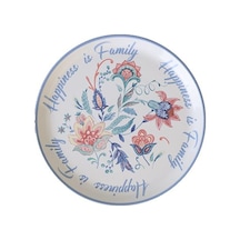 Keramika Çiçekli Pasta Tabağı 20 Cm Renkli