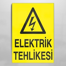 Elektrik Tehlikesi Uyarı Levhası 50x70cm