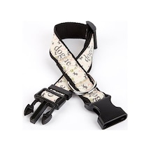 Desenli Süslü Dokuma Köpek Boyun Tasması 1,5 X 25-40 Cm Siyah Çok Renkli