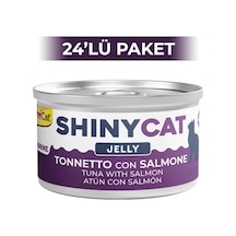 Gimcat Shinycat Jöle İçinde Somonlu ve Ton Balıklı Kedi Konservesi 24 x 70 G