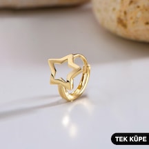 14 Ayar Tek Yıldız Halka Altın Küpe 0,65 Gr-6321