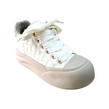 Guja 26k426-1 Kadın Kalın Taban Sneaker Ayakkabı Bej Siyah