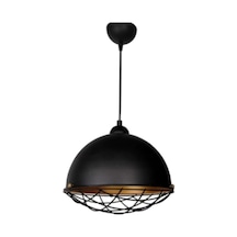 Retro Metal Kafesli Dekoratif Tekli Rustik Sarkıt Avize Çap:40 Cm Diğer