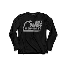 Eat Sleep Drıft Repeat Race Sport Motospor Uzun Kollu Tişört (512915976)