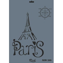 Rich New Seri N-209 Stencil 35x25 Cm - Elwm-287575 Renkli