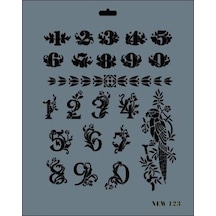 Rich New Seri N-123 Stencil 35x25 Cm - Elwm-286465 Renkli