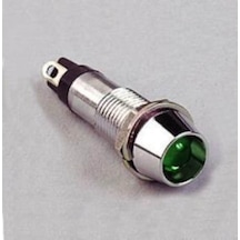 Sinyal Lambası 8Mm Metal 8Mm Yeşil 12V