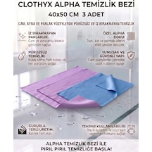 Mikrofiber Alpha Temizlik Bezi 40 50 Cm 3 Adet - Açık Mor-açık Mor-mavi Mavi - Mor