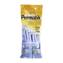 Gillette Permatik Banyo 10'lu Tek Bıçaklı Kullan At Tıraş Bıçağı Tarı