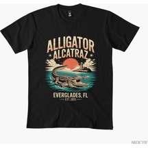 Flood Of Style Komik Meme Florida Everglades T-shirt Erkekler Kadınlar Için % 100% Pamuk T Shirt Kısa Kollu Siyah