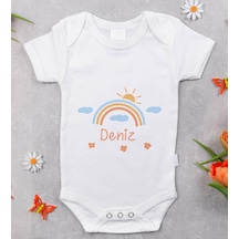 Bitmeyenkartus Bk Kids Isimli Bebek Body Zıbın - Model 33 Beyaz