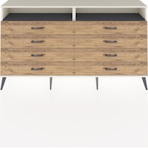 Arges Konsol 2 Raflı 8 Çekmeceli 176x30x99 Aytaşı-antrasit/çam Antrasıt/atlas Çam - Aytası