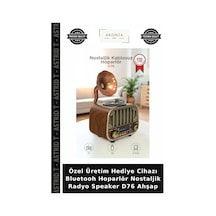 Özel Üretim Hediye Cihazı Bluetooh Hoparlör Nostaljik Radyo Speaker D76 Ahşap