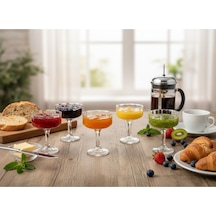 Alfafe Home Titanyum Cam Lokumluk Kahve Yanı Sunumluk, Şekerlik, Reçellik, Tatlı Sunum Kasesi 6 Lı Set Beyaz